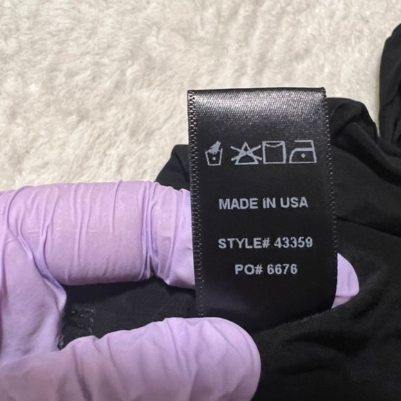 Lulus Black Wrap Mini Cocktail Dress V-Neck Made In Usa Size Medium - Picture 7 of 9